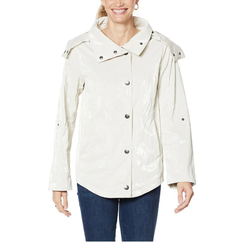 Laurier Wind and Water Resistant Flare Coat Cream - Regular